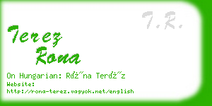 terez rona business card